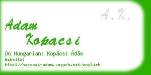 adam kopacsi business card