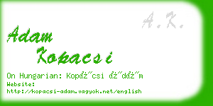 adam kopacsi business card